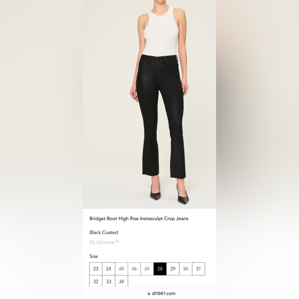 NWOT - DL1961 Bridget Instasculpt High Rise Cropped Bootcut Jeans